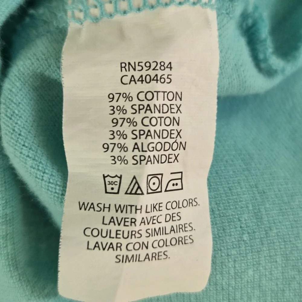 The Children's Place Polo Shirt Girls 10-12 Blue Ruffle Placket Stretch Top